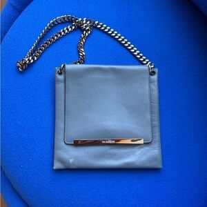 Jil Sander Blue Leather Chain Bag